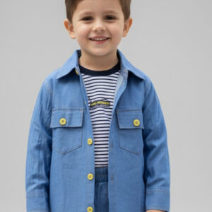 Hikuj Boys Denim T-shirt And Trousers With Jacket