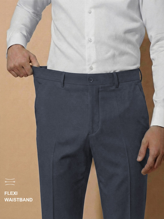 Van Heusen IQ Men 4-Way Stretch Wrinkle And Water Resisitant Ultralight Trousers - Image 4